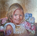 Marlène Stevers 2024 - Golden Girl 2, 40x40 olieverf op paneel
