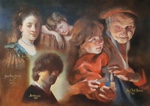 Marlène Stevers 2019 - Hommage aan de oude meesters 50x70 olieverf op geprepareerd papier