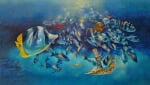 Marlène Stevers 2023 - Misleading Feeding, 60x100 olieverf op paneel