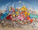 Marlène Stevers 2021 - Ocean Trash, 80x100, olieverf op paneel